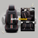 Луксозни калъфи за седалки Комплект Черна Кожена универсална тапицерия - Avtozona