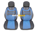 Луксзони калъфи тапицерия за седалки тип масажор с лумбална опора Premium 1 - сини-черни - Avtozona