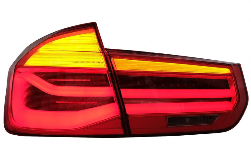 M Look RED CLEAR LED СТОПОВЕ за BMW 3 Series F30 (2011-2019) - Avtozona