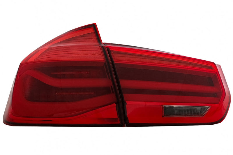 M Look RED CLEAR LED СТОПОВЕ за BMW 3 Series F30 (2011-2019) - Avtozona