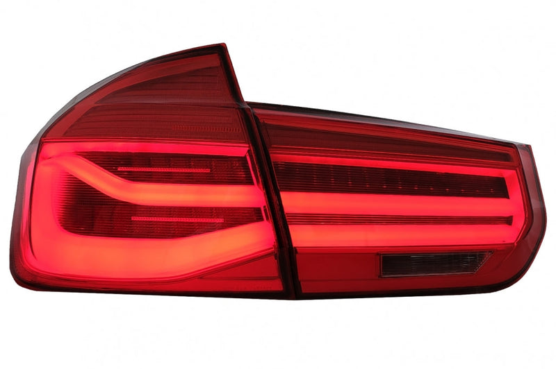 M Look RED CLEAR LED СТОПОВЕ за BMW 3 Series F30 (2011-2019) - Avtozona