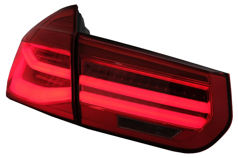 M Look RED CLEAR LED СТОПОВЕ за BMW 3 Series F30 (2011-2019) - Avtozona