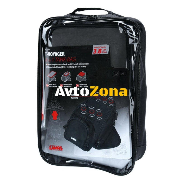 Магнитна чанта за резервоар T-Voyager 4 in 1 Tank-Bag 91568 - Avtozona