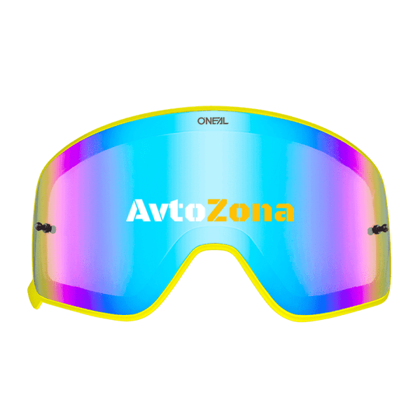 Магнитна плака за очила O’NEAL B-50 YELLOW FRAME RADIUM BLUE - Avtozona