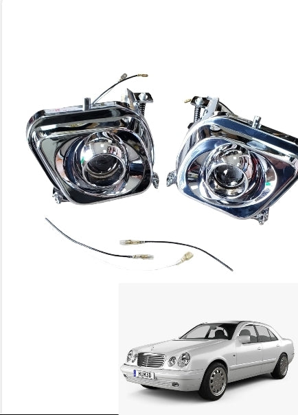 Халогени с лупа за Mercedes W208 CLK 98-02 / W210 00-02 / R170 SLK 96-00 - Avtozona