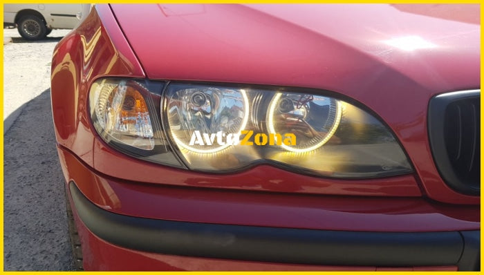 Диодни ангелски очи за BMW E46 седан комби (1998-2005) / купе (1998-2003) с 66 диода - Жълт цвят - Avtozona
