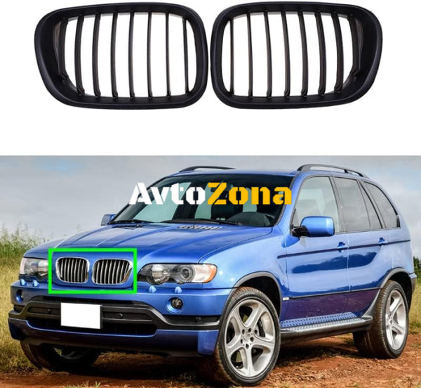 Матови черни Решетки За BMW X5 E53 (1998-2003г.) - Avtozona