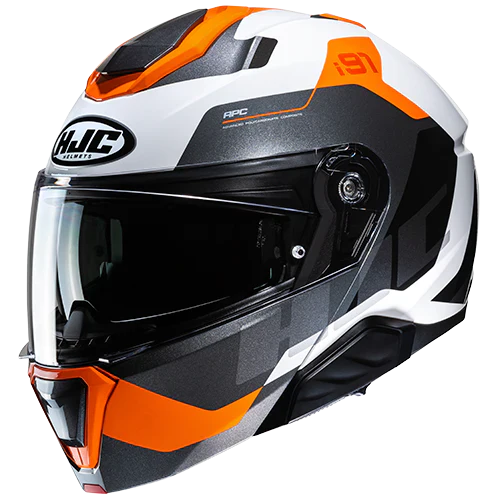 Модуларна Каска HJC i91 Carst Gray/White/Orange - Avtozona