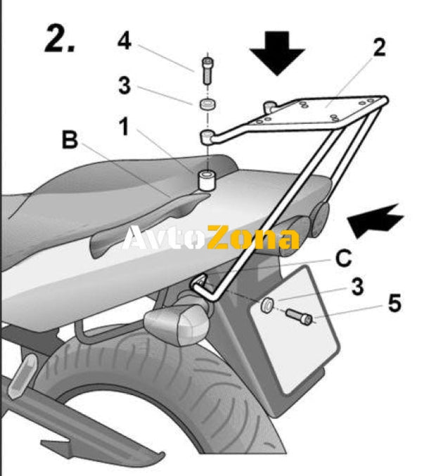 Монтажен комплект за куфари SHAD K0ZR79ST - Avtozona