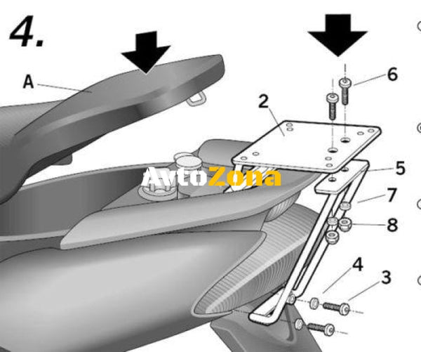 Монтажен комплект за куфари SHAD Y0JG52ST - Avtozona