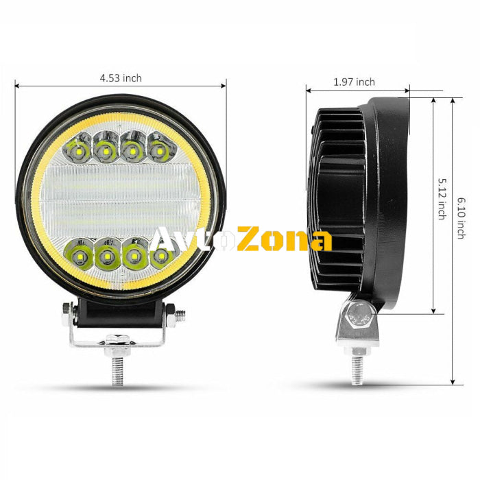 Мощна 72W LED ЛЕД Диоден Фар Работна Лампа Прожектор Задна Светлина 3000 Лумена 12V 24V - Avtozona