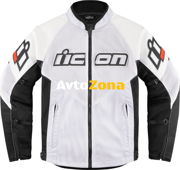 Мото яке ICON MESH AF LEATHER CE WHITE - Avtozona