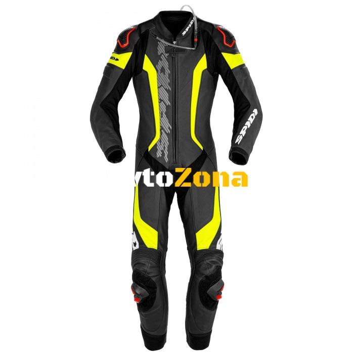 Мото екип SPIDI LASER PRO PERFORATED 1PC BLACK/FLUO YELLOW - Avtozona