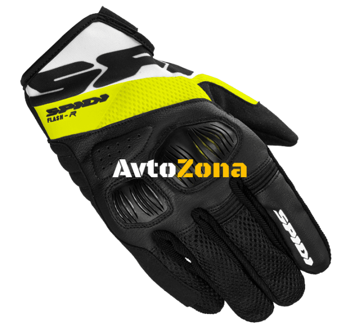 Мото ръкавици SPIDI FLASH-R EVO BLACK/FLUO YELLOW - Avtozona