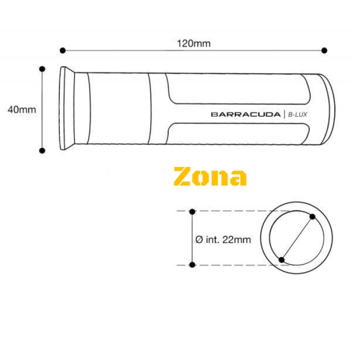 Мото ръкохватки BARRACUDA B-LUX RACING GRIPS SILVER - Avtozona