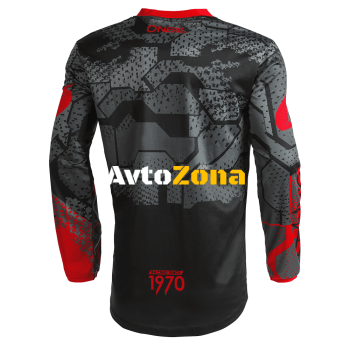 Мотокрос блуза O`NEAL ELEMENT CAMO V.22 BLACK/RED - Avtozona