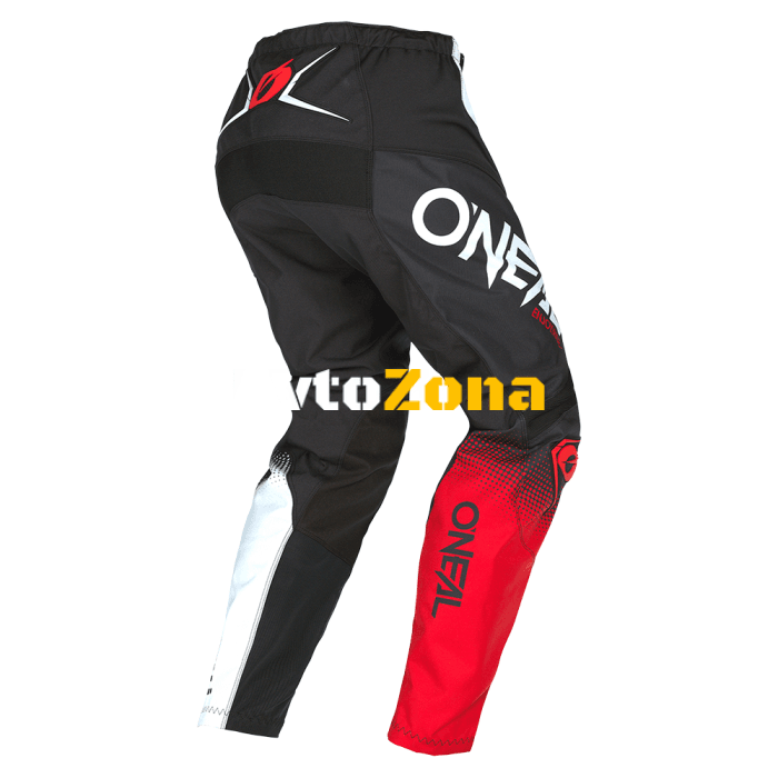 Мотокрос брич O’NEAL ELEMENT RACEWEAR V.22 BLACK/WHITE/RED - Avtozona