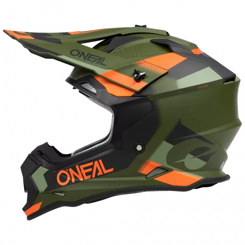 Мотокрос каска O’NEAL 2SERIES SPYDE V.23 GREEN/BLACK/ORANGE - Avtozona