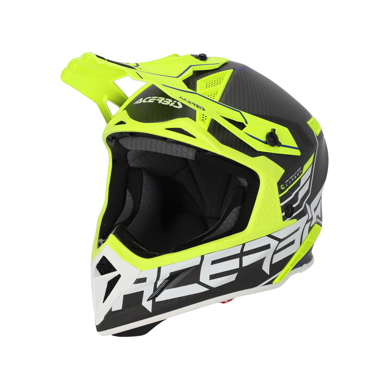 Мотокрос каска ACERBIS STEEL CARBON BLACK/FLUO 2206 - Avtozona