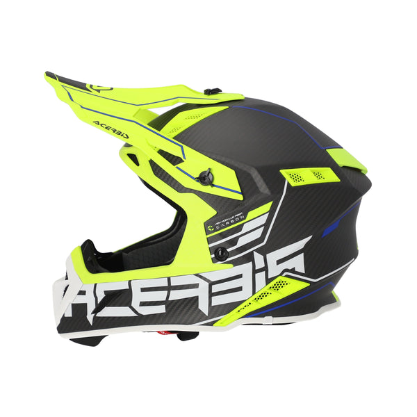 Мотокрос каска ACERBIS STEEL CARBON BLACK/FLUO 2206 - Avtozona