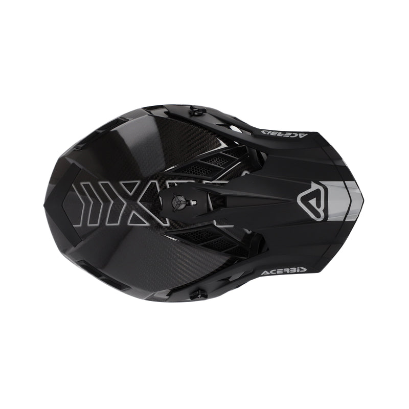 Мотокрос каска ACERBIS STEEL CARBON BLACK/GREY 2206 - Avtozona