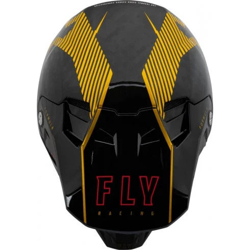 Мотокрос каска FLY RACING Formula Carbon Tracer Helmet - Gold/Black - Avtozona