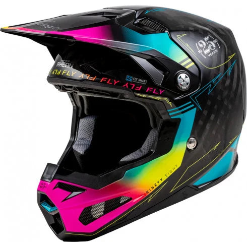 МОТОКРОС КАСКА FLY RACING FORMULA SMART CARBON LEGACY-BLACK/BLUE/FUSCHIA - Avtozona