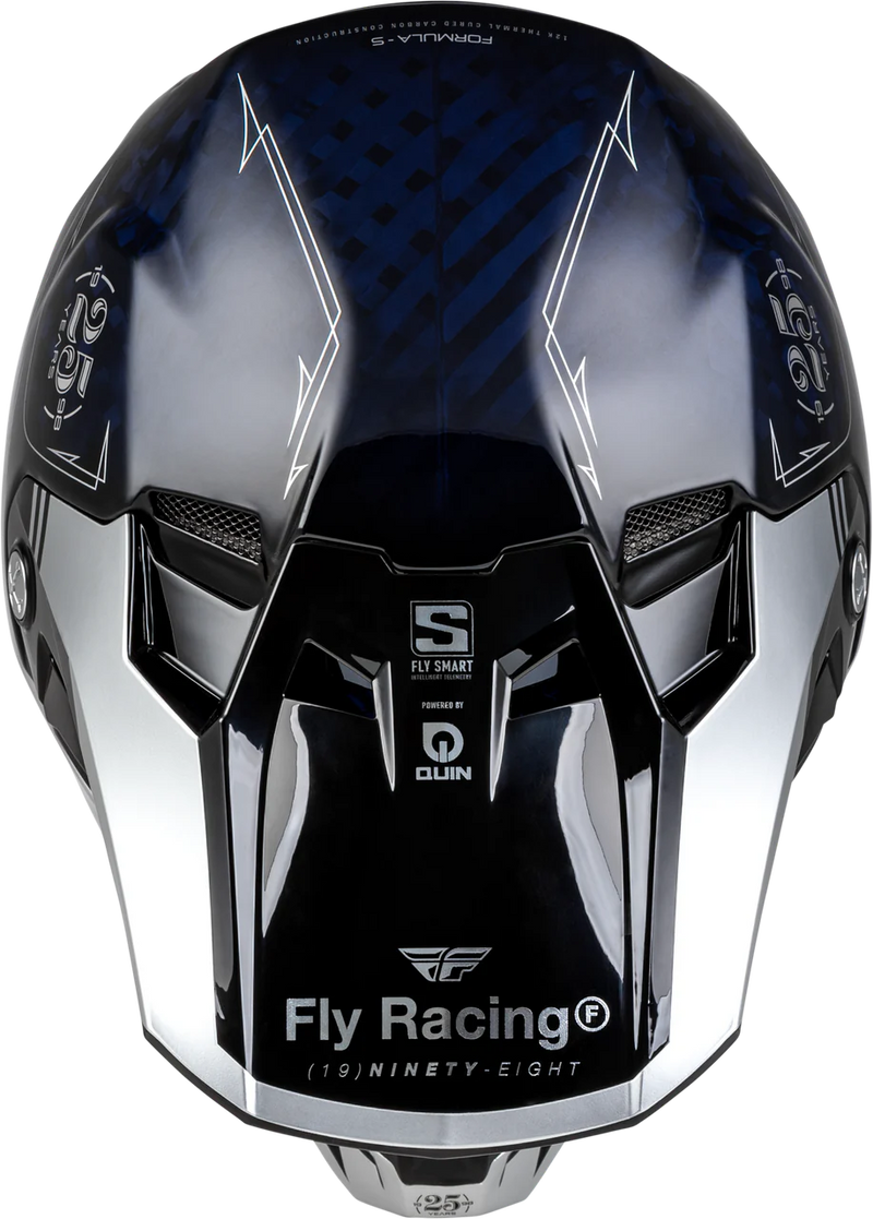 МОТОКРОС КАСКА FLY RACING FORMULA SMART CARBON LEGACY-BLUE/SILVER - Avtozona