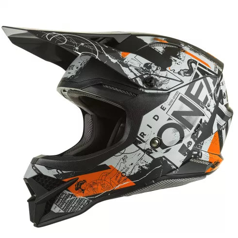 МОТОКРОС КАСКА O’NEAL 3SERIES SCARZ V.22 BLACK/GRAY/ORANGE - Avtozona