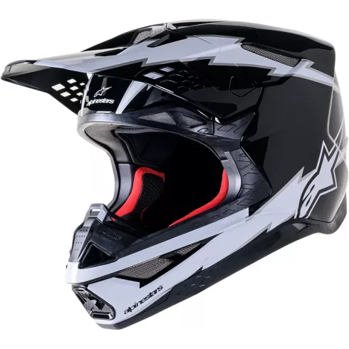 Мотокрос каска ALPINESTARS SM10 AMP BLK/WT - Avtozona