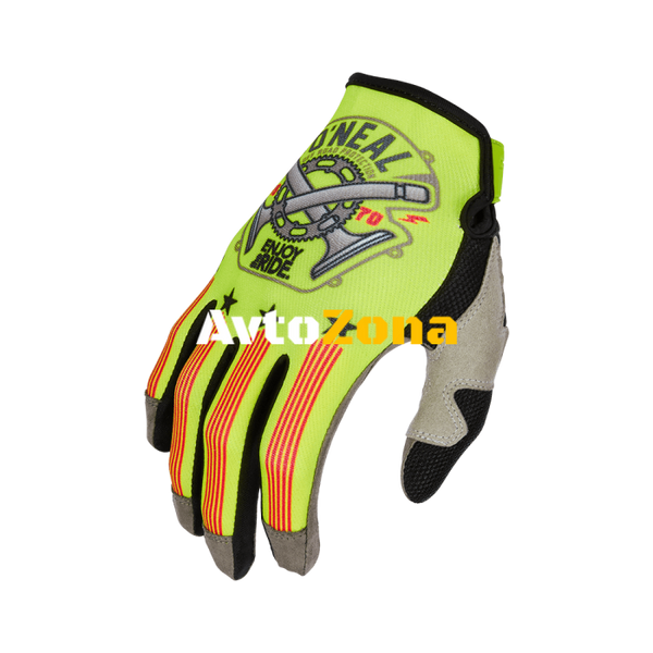 Мотокрос ръкавици O’NEAL MAYHEM PISTON V.23 NEON YELLOW/BLACK/RED - Avtozona