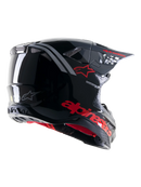 Мотокрос каска ALPINESTARS SM8 RADIUM 2 BLACK/RED - Avtozona