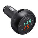Мултифункционален уред 3 в 1 – Волтметър Термометър и USB зарядно - Avtozona