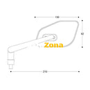 Огледала за мотор BARRACUDA SKIN-Z B-LUX BLACK - Avtozona