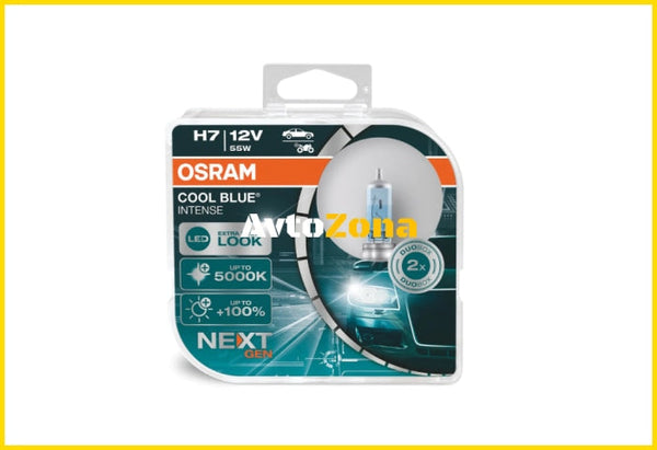 Халогенна крушка Н7 - Osram COOL BLUE INTENSE NEXT GEN - 2бр. блистер - Avtozona