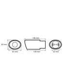 Οβάλ χρωμιωμένο άκρο εξάτμισης