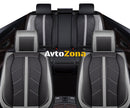 Пълен Комплект Универсална Авто Тапицерия Еко Кожа Лукс Sport Сиво - Черно - Avtozona