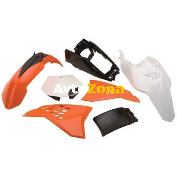 Пластмасов MX Replica кит POLISPORT за KTM 65 SX - 2009-11 OEM Color ORANGE - Avtozona