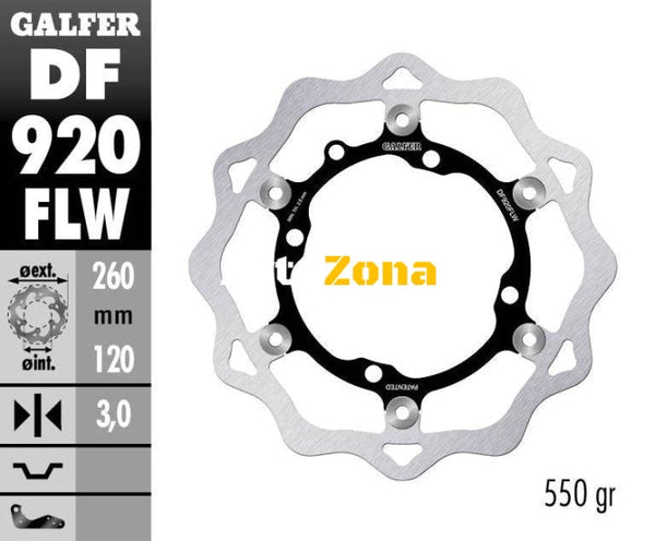 Плаващ преден спирачен диск Galfer WAVE FLOATING (C. STEEL) 260x3mm DF920FLW - Avtozona