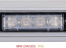 120 см 88 LED ЛЕД 88W мощна аварийна диодна сигнална лампа блиц 12-24V 15 режима на работа жълта оранжева светлина E-Mark Е9 за пътна помощ
