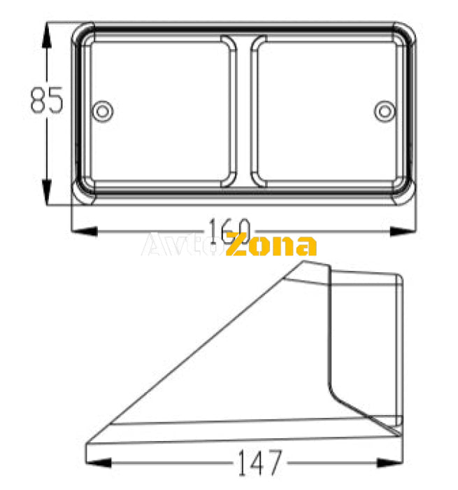 Преден Десен Габарит с Мигач За Трактор Багер Екскаватор Подходящ за Ford/New Holland ОЕМ D3NN13201B - Avtozona