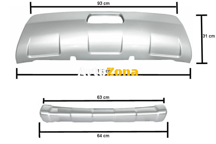 Преден и заден протектор за Nissan Qashqai (2008-2014) - Avtozona