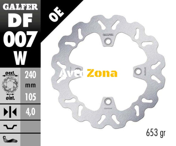 Преден/Заден спирачен диск Galfer WAVE FIXED 240x4mm DF007W - Avtozona