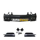 Предна броня за Mercedes W211 E-Class (2006-2009) - AMG Design с LED светлини - Avtozona