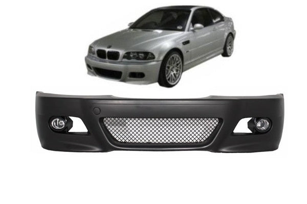 Предна Броня за BMW 3 Series E46 (1998-2004) M3 Design + Халогени - Avtozona