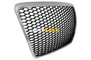 Предна решетка за Audi A6 4F2 4F C6 (2004-2011) RS Дизайн Хром Черен - Avtozona