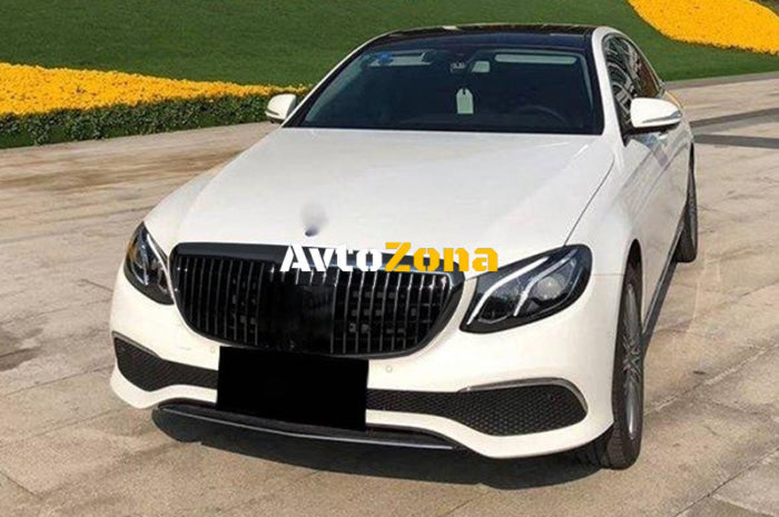 Предна решетка за Mercedes E-Class W213 S213 C238 A238 (2016-2019) Вертикален дизайн Пиано Черно - Avtozona