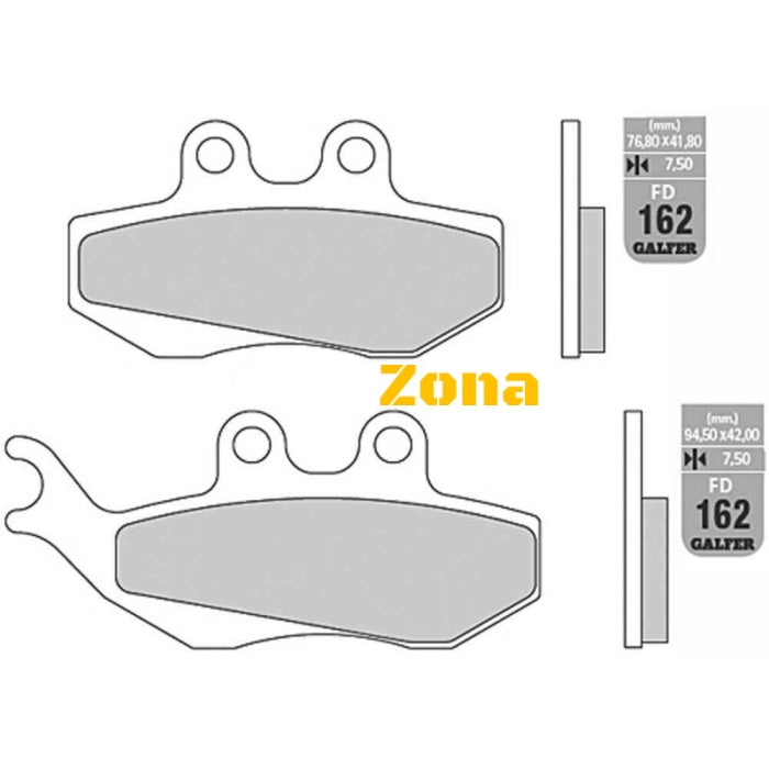 Предни мото накладки Galfer SEMI METAL FD162G1054 - Avtozona