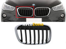 Предни решетки за BMW X1 F48 (2015-2018) - Gloss Black and Chrome - Avtozona