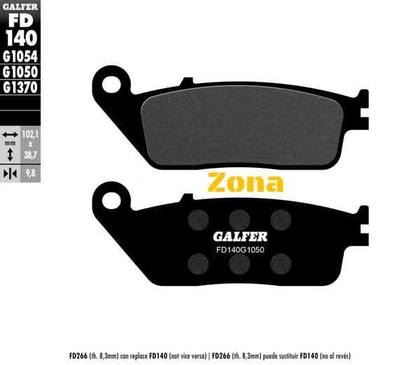 Предни/задни мото накладки Galfer SCOOTER FD140G1050 - Avtozona